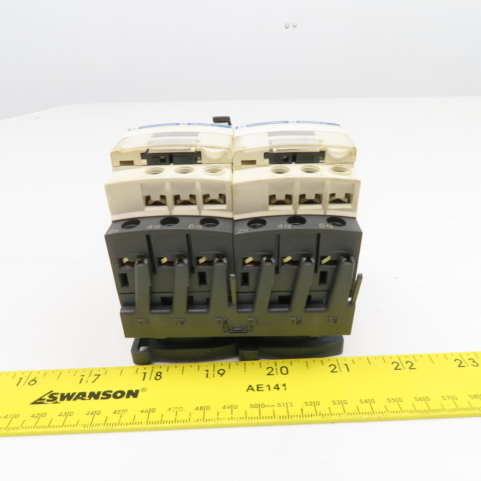 Telemecanique GV2ME06 LC1S096 600V 1Hp 3Ph Reversing Contactor 1-1.6A Trip