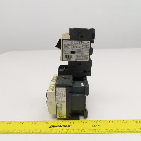 Telemecanique GV2ME08 LC1S096 600V 3Hp 3Ph Reversing Contactor 2.5-4A Trip