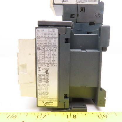 Telemecanique GV2ME08 LC1S096 600V 3Hp 3Ph Reversing Contactor 2.5-4A Trip