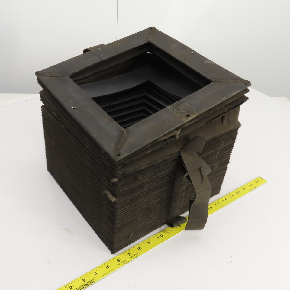 8-1/2" x 8-1/2" Square ID x 11' Long Accordion Style Way Cover Bellows