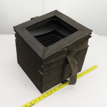 8-1/2" x 8-1/2" Square ID x 11' Long Accordion Style Way Cover Bellows