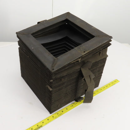8-1/2" x 8-1/2" Square ID x 11' Long Accordion Style Way Cover Bellows