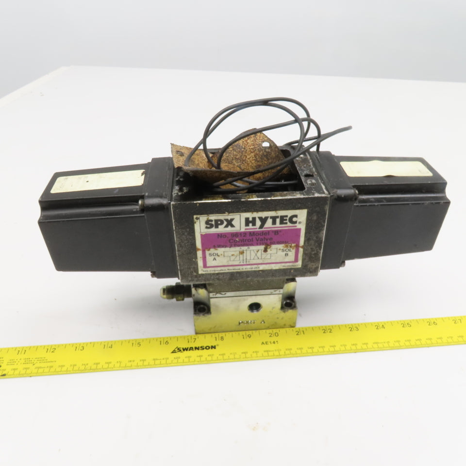 SPX Hytec No. 9612 Model B 4 Way 2 Position Hydraulic Valve 115V Coil