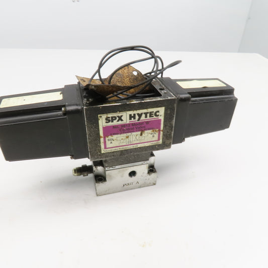 SPX Hytec No. 9612 Model B 4 Way 2 Position Hydraulic Valve 115V Coil