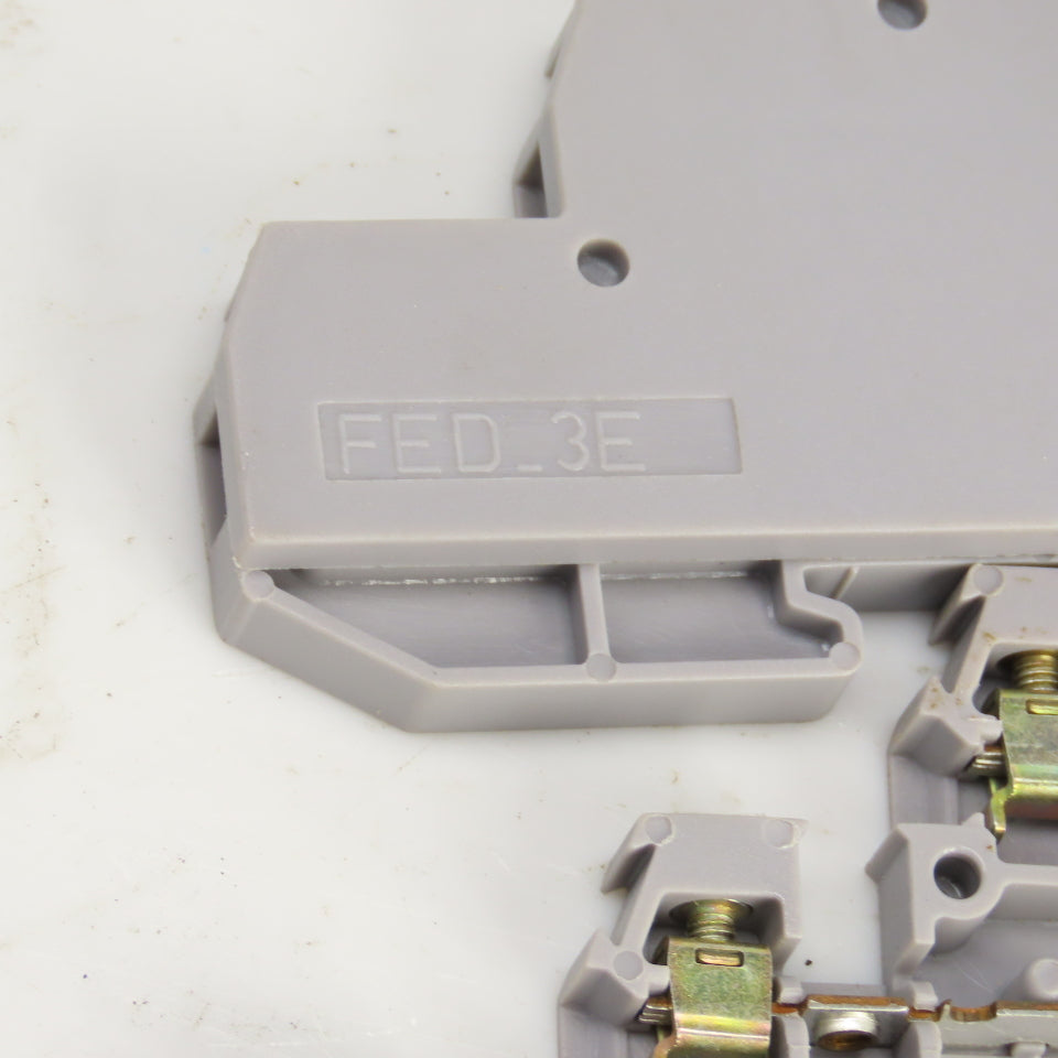 Entrelec FED-3E Grey Wire Terminal End Block Lot Of 18