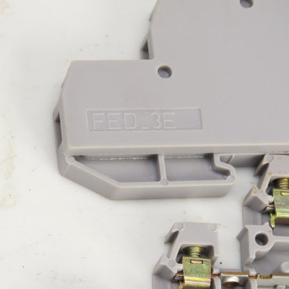 Entrelec FED-3E Grey Wire Terminal End Block Lot Of 18