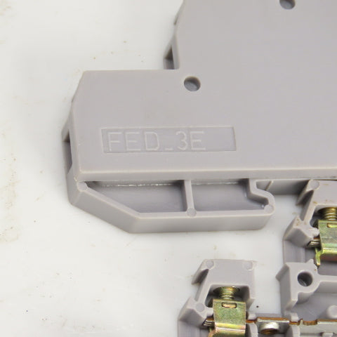 Entrelec FED-3E Grey Wire Terminal End Block Lot Of 18
