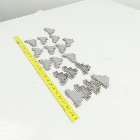 Entrelec FED-3E Grey Wire Terminal End Block Lot Of 18