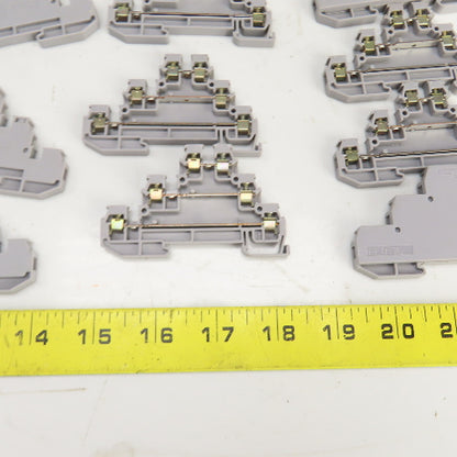 Entrelec FED-3E Grey Wire Terminal End Block Lot Of 18