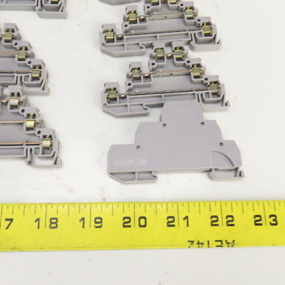 Entrelec FED-3E Grey Wire Terminal End Block Lot Of 18