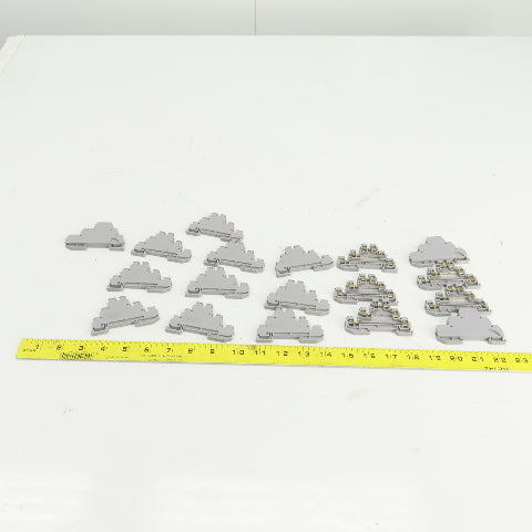 Entrelec FED-3E Grey Wire Terminal End Block Lot Of 18