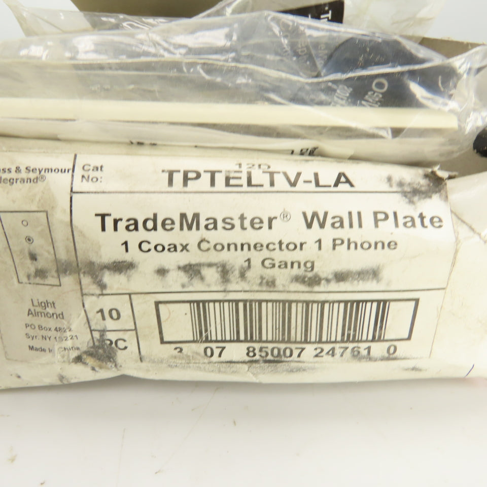 Pass & Seymour TPTELTV-W TPTELTV-LA Coax Connector White&Almond Mixed Lot Of 22