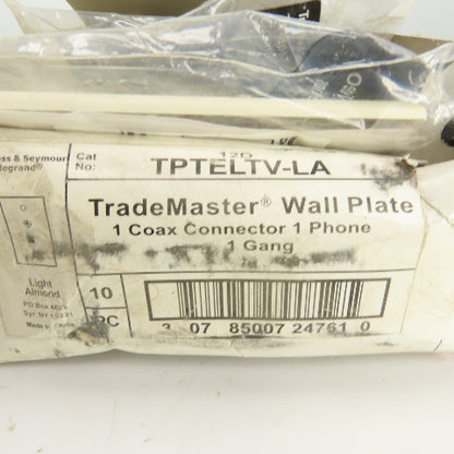 Pass & Seymour TPTELTV-W TPTELTV-LA Coax Connector White&Almond Mixed Lot Of 22