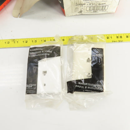Pass & Seymour TPTELTV-W TPTELTV-LA Coax Connector White&Almond Mixed Lot Of 22