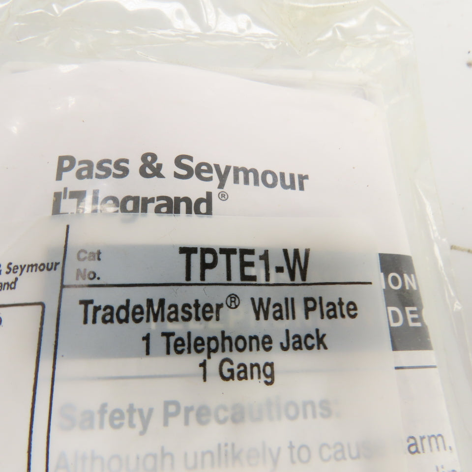 Pass & Seymour TPTE1-W Wall Plate Telephone Jack Lot Of 8