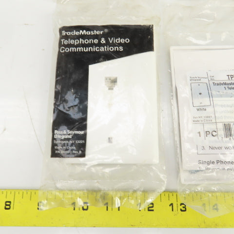 Pass & Seymour TPTE1-W Wall Plate Telephone Jack Lot Of 8