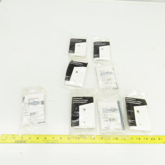 Pass & Seymour TPTE1-W Wall Plate Telephone Jack Lot Of 8