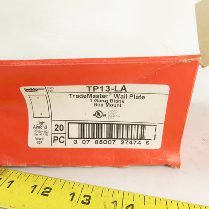 Pass & Seymour TP13-LA Light Almond Wall Plate Blank Box Mount Lot Of 25