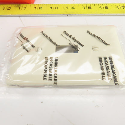 Pass & Seymour TP1-LA Light Almond Wall Plate 1 Toggle 1 Gang Lot Of 45