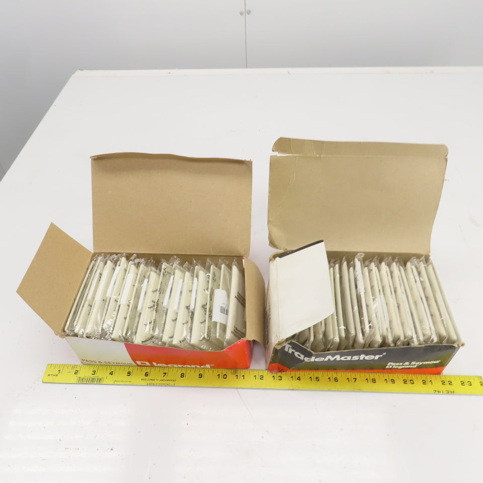 Pass & Seymour TP1-LA Light Almond Wall Plate 1 Toggle 1 Gang Lot Of 45