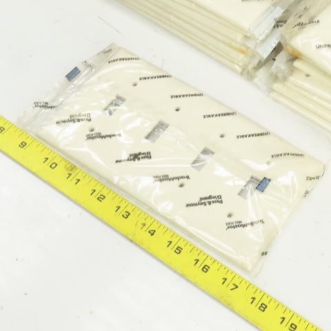Pass & Seymour TP4-LA Light Almond Wall Plate 4 Toggle Switch Cover Lot Of 18