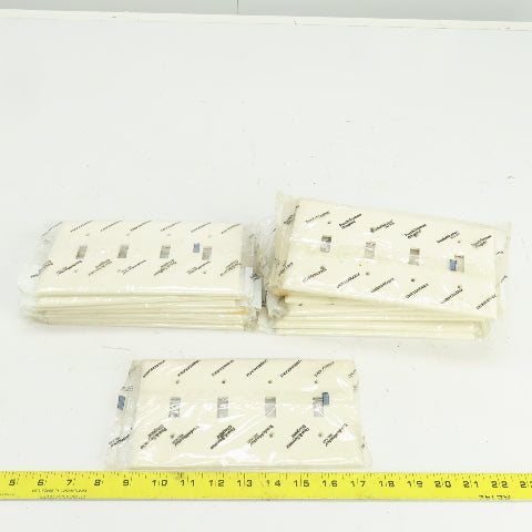 Pass & Seymour TP4-LA Light Almond Wall Plate 4 Toggle Switch Cover Lot Of 18
