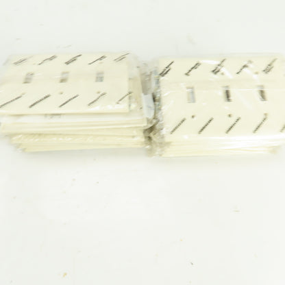 Pass & Seymour TP3-LA Light Almond Wall Plate 3 Toggle Switch Cover Lot Of 22