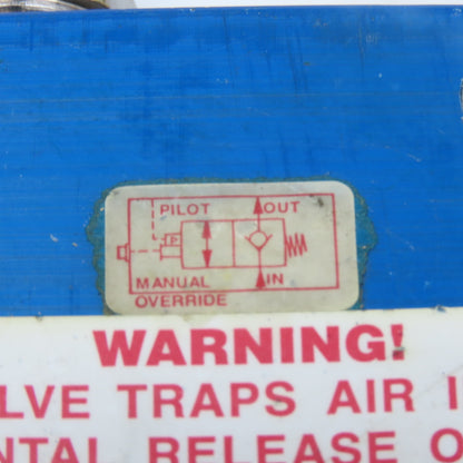 Aladco Nu-Check 305001 Pneumatic Check Manual Or Pilot Release 1/2" NPT