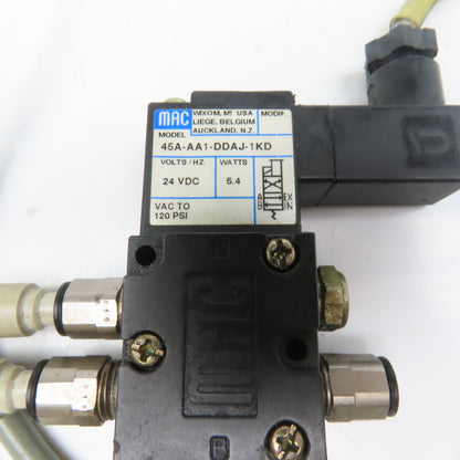 MAC 45A-AA1-DDAJ-1KD 1/8" NPT 4/2 Way Solenoid Valve 24VDC Coil