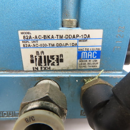 MAC 82A-AC-BKA-TM-DDAP-1DA 3/8" NPT 4/2 Way Pneumatic Solenoid Valve 24VDC
