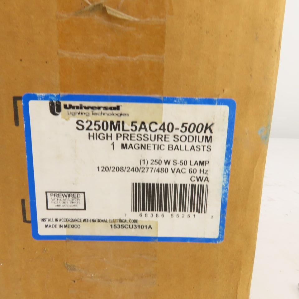 Universal Lighting S250ML5AC40 Magnetic Ballast 120-480VAC 250W Lamp