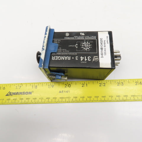 ATC 3-0314B134Q3C Timing Relay 120/240V Socket 1-100s