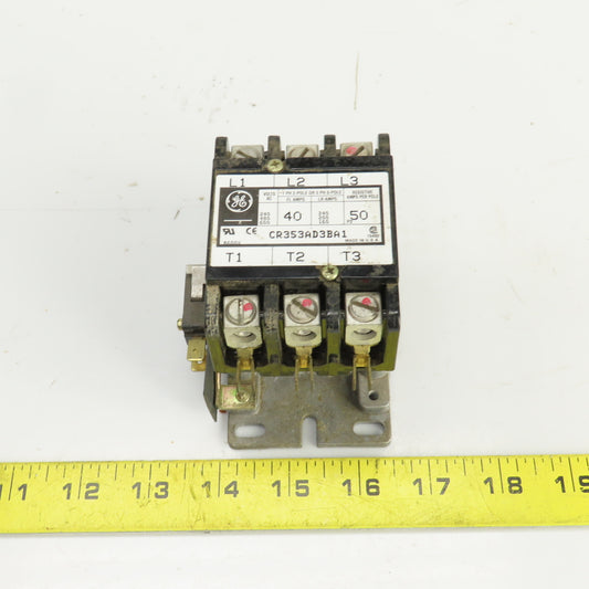 General Electric CR35AD3BA1 40/50A Contactor 3 Pole 120V Coil 3PH