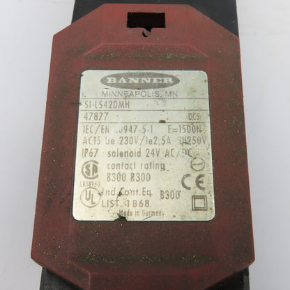 Banner SI-LS42DMH 250V Safety Guard Gate Door Interlock Switch 24V AC/DC