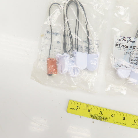 Keystone KT-SOCKET-T8-U-S-4-W 4 Lamp Direct Drive Wiring Harness Lot Of 6