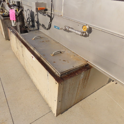 281x9-1/2"  12FPM Stainless Steel 3 Stage Conveyor Parts Washer Wash Rinse & Dry