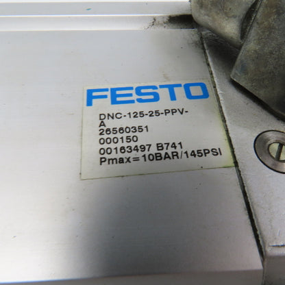 Festo DNC-125-25-PPV-A 125mm Bore 25mm Stroke Double Acting Air Cylinder