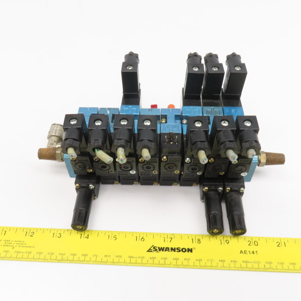 MAC 45A-NAC-DDAJ-1KE Pneumatic 8 Valve Bank Manifold 24VDC