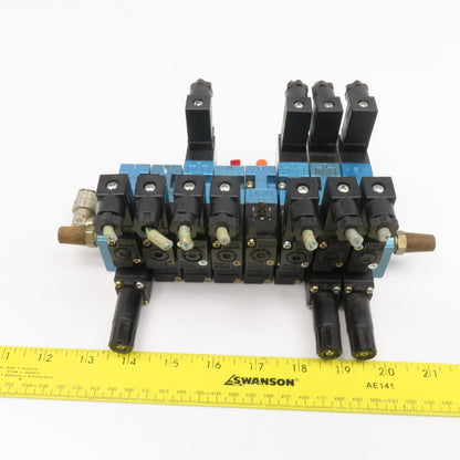 MAC 45A-NAC-DDAJ-1KE Pneumatic 8 Valve Bank Manifold 24VDC