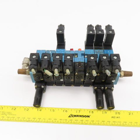 MAC 45A-NAC-DDAJ-1KE Pneumatic 8 Valve Bank Manifold 24VDC