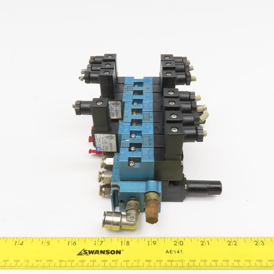 MAC 45A-NAC-DDAJ-1KE Pneumatic 8 Valve Bank Manifold 24VDC