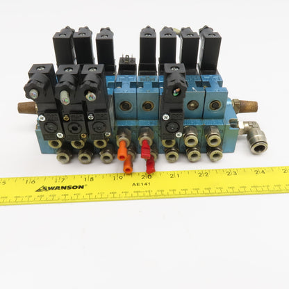 MAC 45A-NAC-DDAJ-1KE Pneumatic 8 Valve Bank Manifold 24VDC