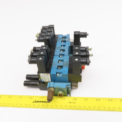 MAC 45A-NAC-DDAJ-1KE Pneumatic 8 Valve Bank Manifold 24VDC