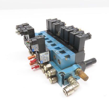 MAC 45A-NAC-DDAJ-1KE Pneumatic 8 Valve Bank Manifold 24VDC