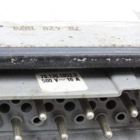 Wieland 70.130.1053.3 500V 16A 24 Position Wire Connector Panel Mount Cam Lock