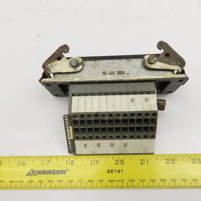Wieland 70.130.1053.3 500V 16A 24 Position Wire Connector Panel Mount Cam Lock