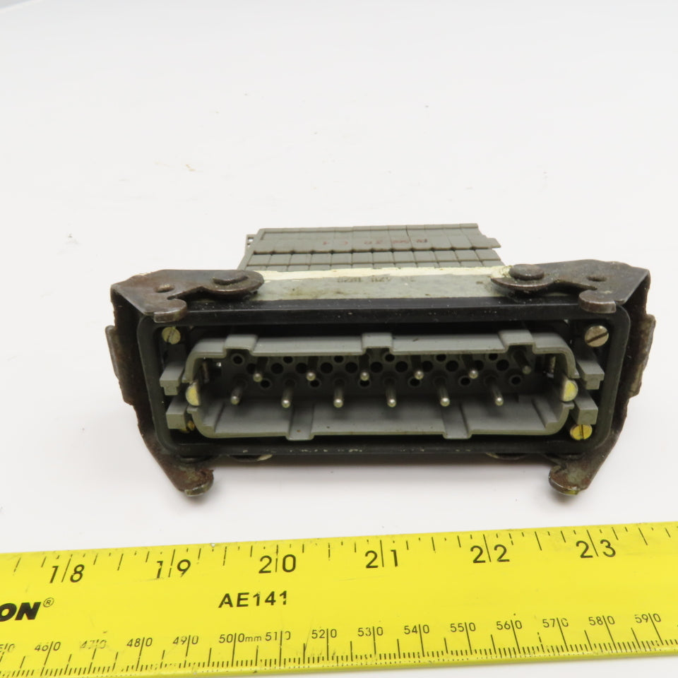 Wieland 70.130.1053.3 500V 16A 24 Position Wire Connector Panel Mount Cam Lock