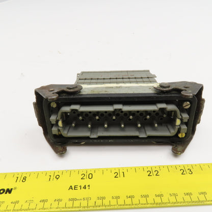 Wieland 70.130.1053.3 500V 16A 24 Position Wire Connector Panel Mount Cam Lock