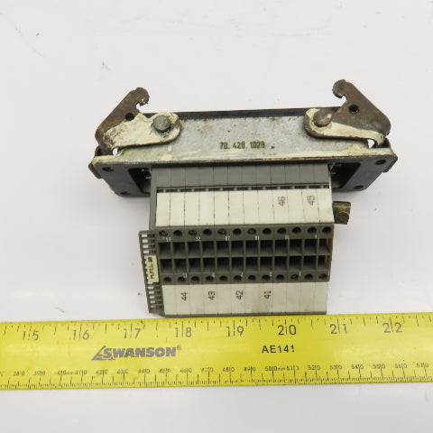 Wieland 70.130.1053.3 500V 16A 24 Position Wire Connector Panel Mount Cam Lock