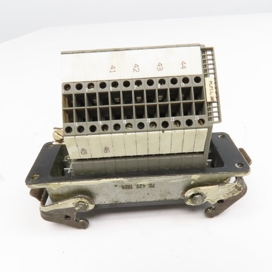 Wieland 70.130.1053.3 500V 16A 24 Position Wire Connector Panel Mount Cam Lock